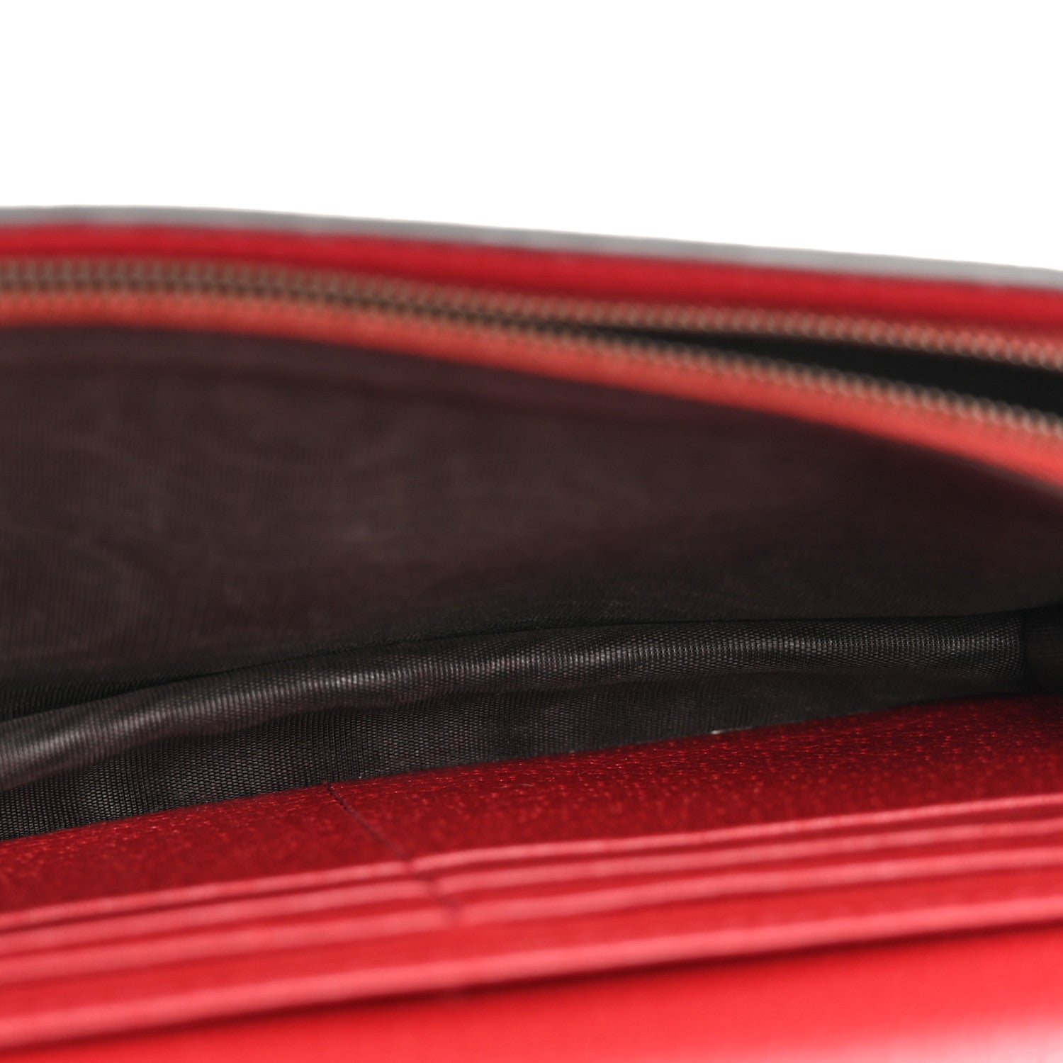 GG Supreme Monogram Web Queen Margaret Chain Wallet Red