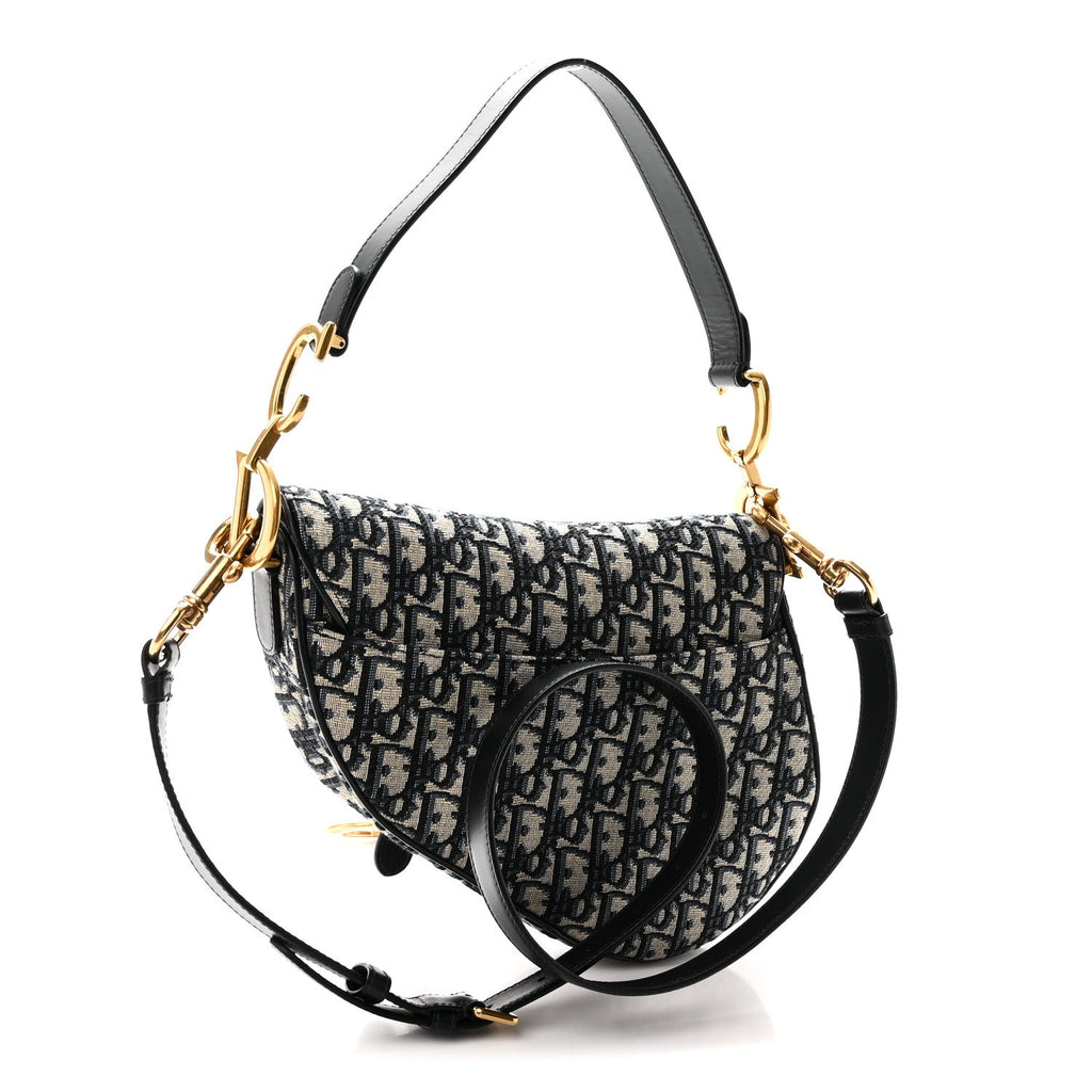 Oblique Saddle Bag With Strap Blue