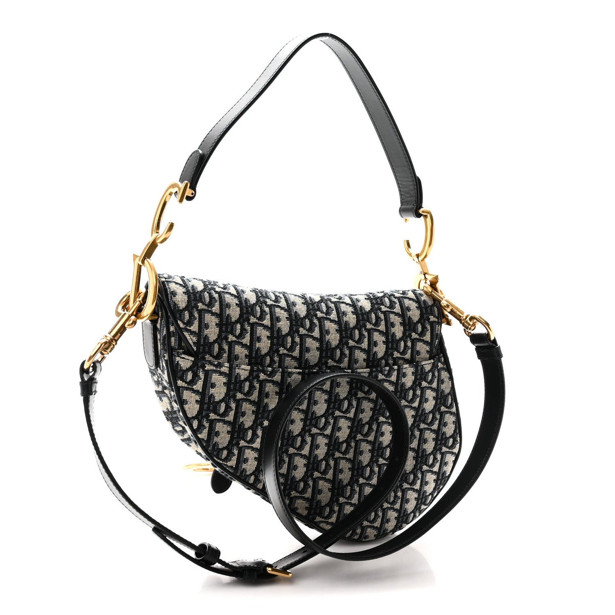 Oblique Saddle Bag With Strap Blue