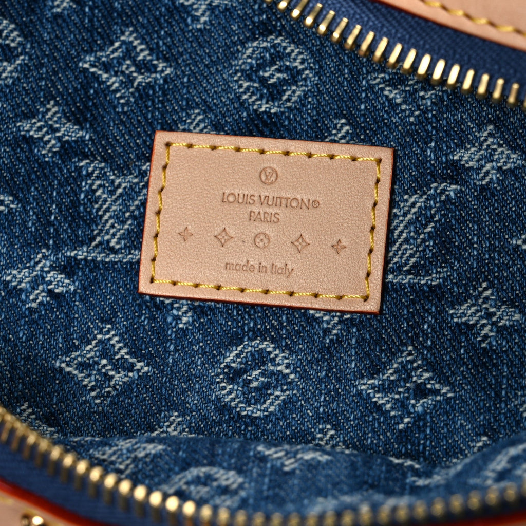 Monogram Denim High Rise Bumbag Blue