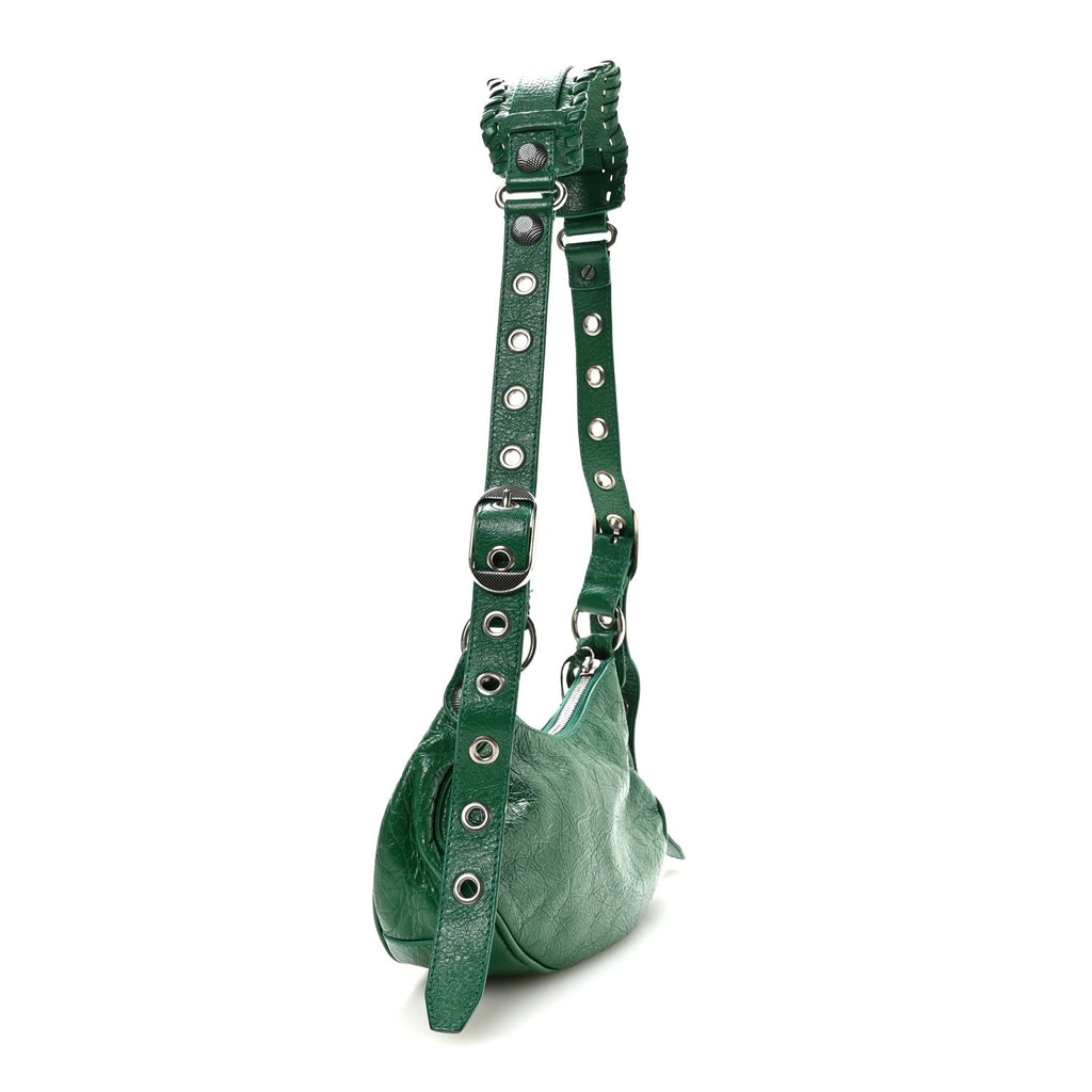 Agneau Arena Le Cagole Shoulder Bag XS Jade
