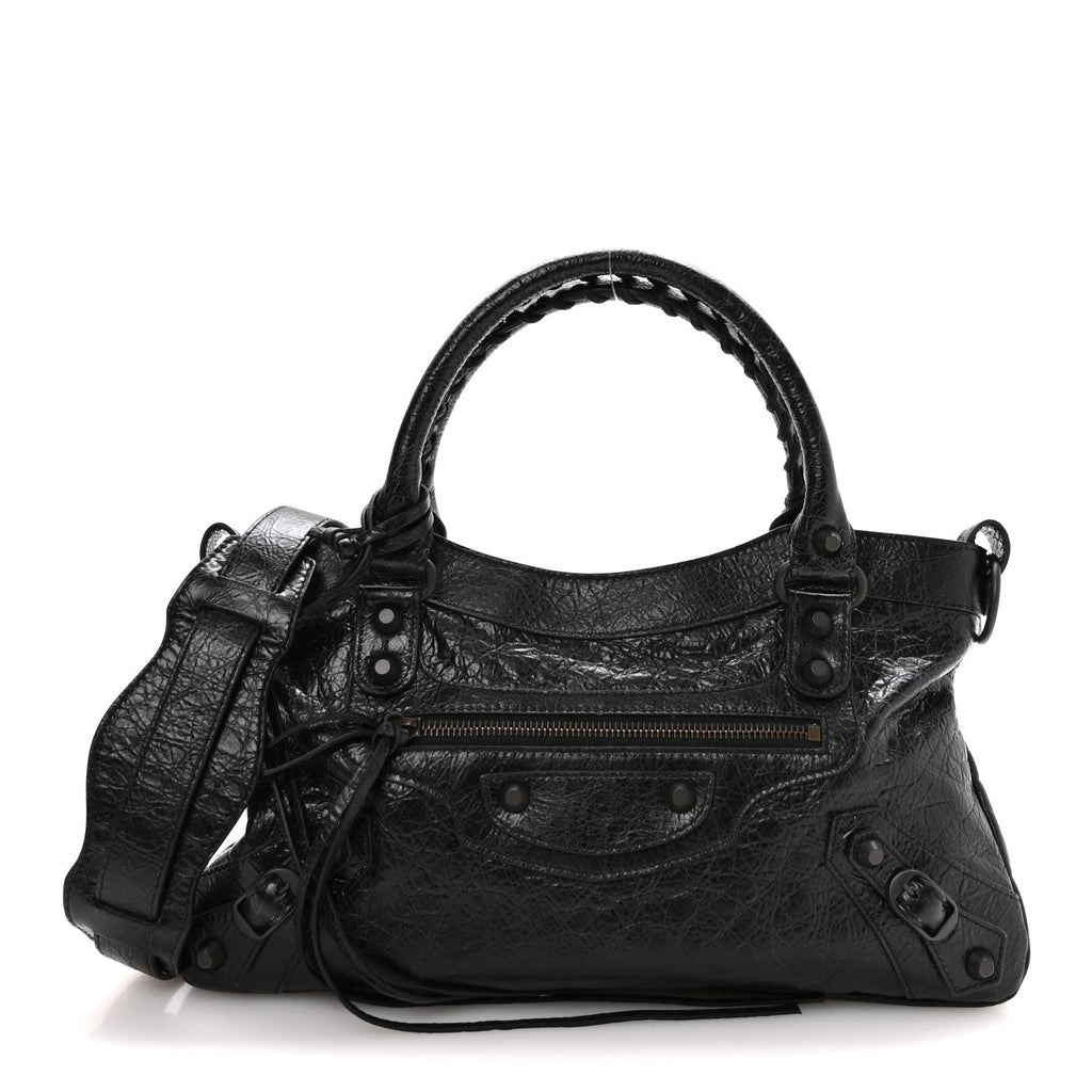 Agneau Arena Classic Hardware Le City First Bag Black