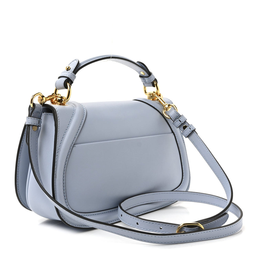 Roxy Calfskin Medium Blondie Top Handle Bag Cloudy Blue