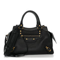Grained Calfskin Neo Classic Gold Hardware S City Black