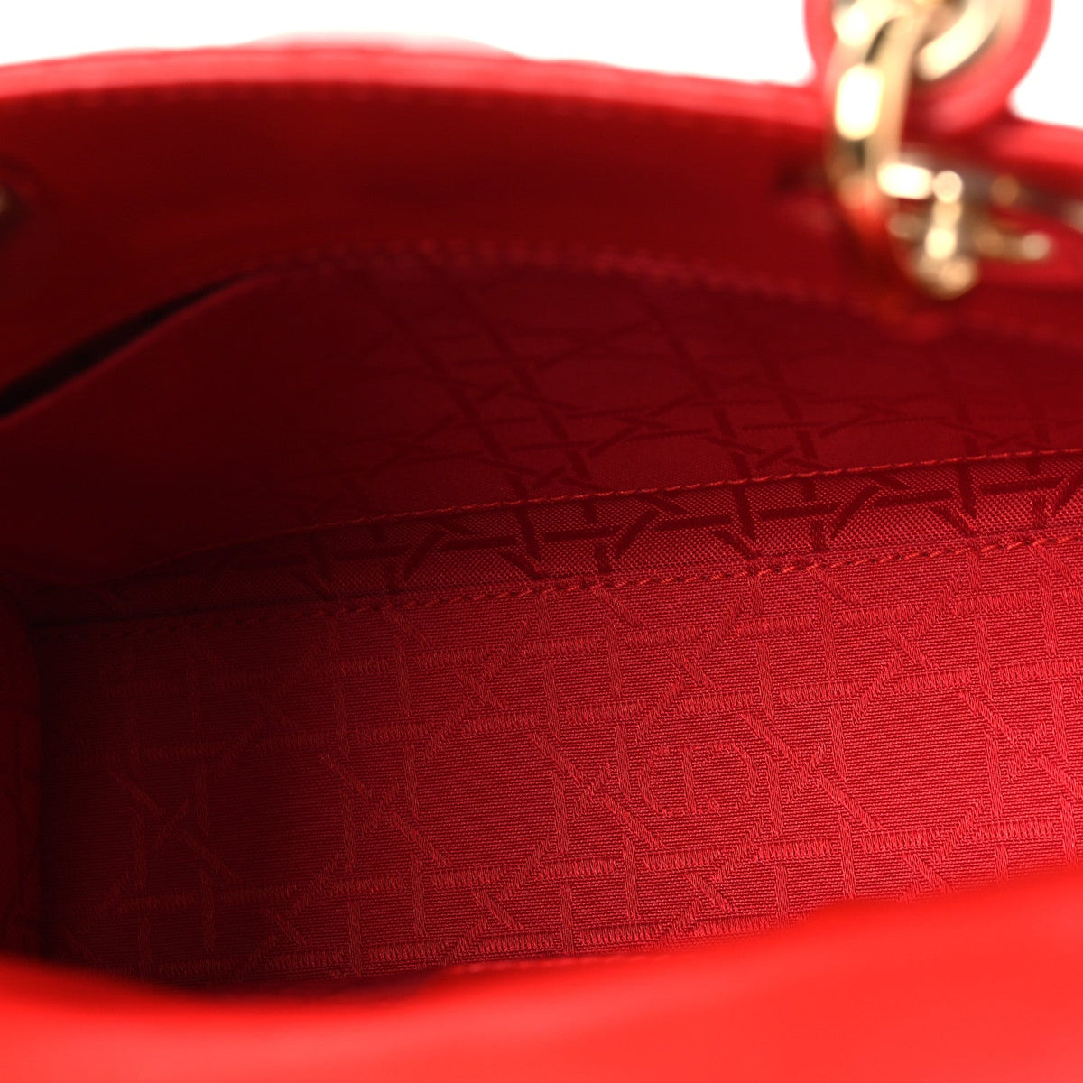 Lambskin Cannage Small My ABCDior Lady Dior Red