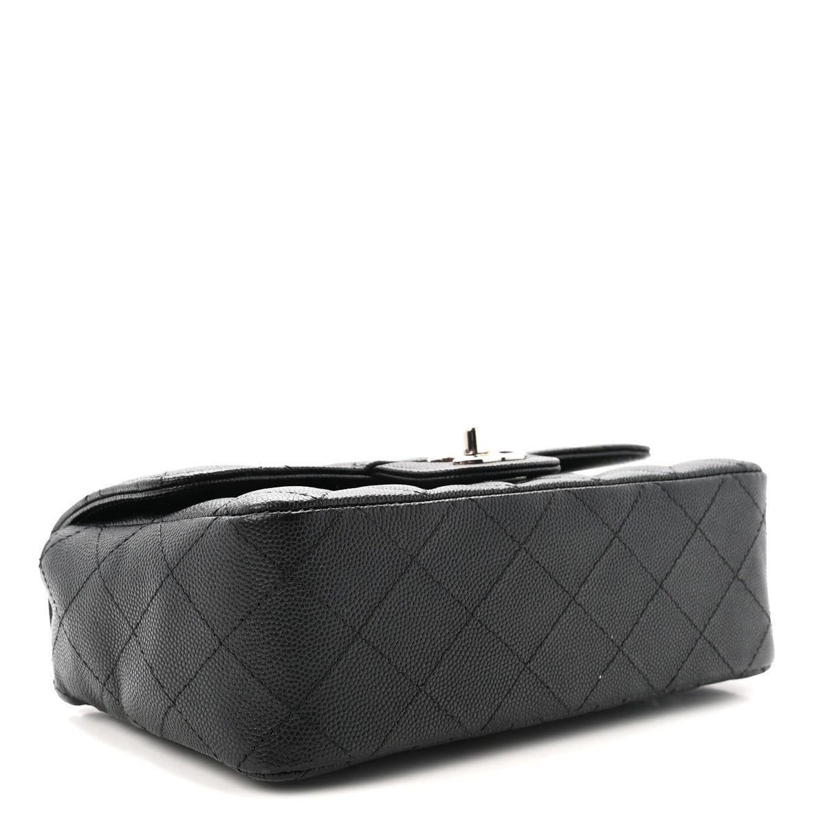 Caviar Quilted Mini Rectangular Flap Black