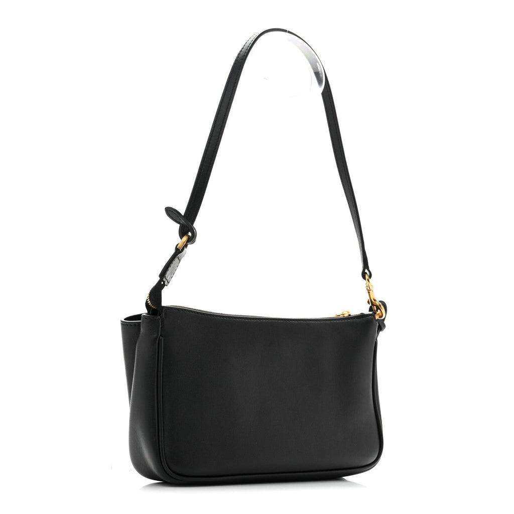Natural Smooth Calfskin Rodeo Sling Pochette Black