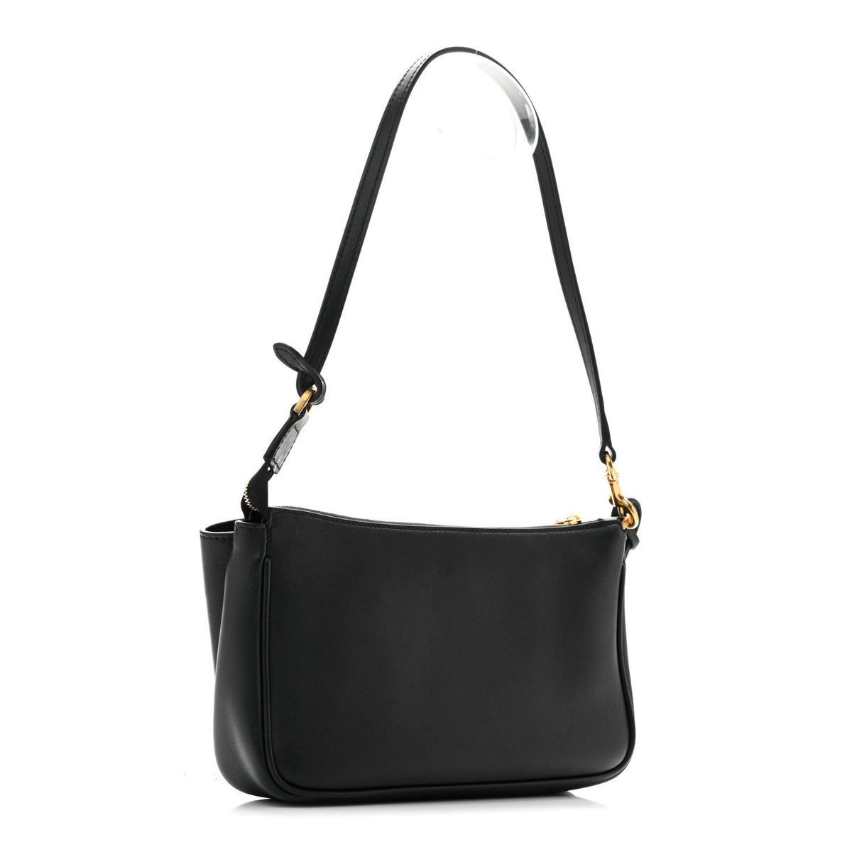 Natural Smooth Calfskin Rodeo Sling Pochette Black