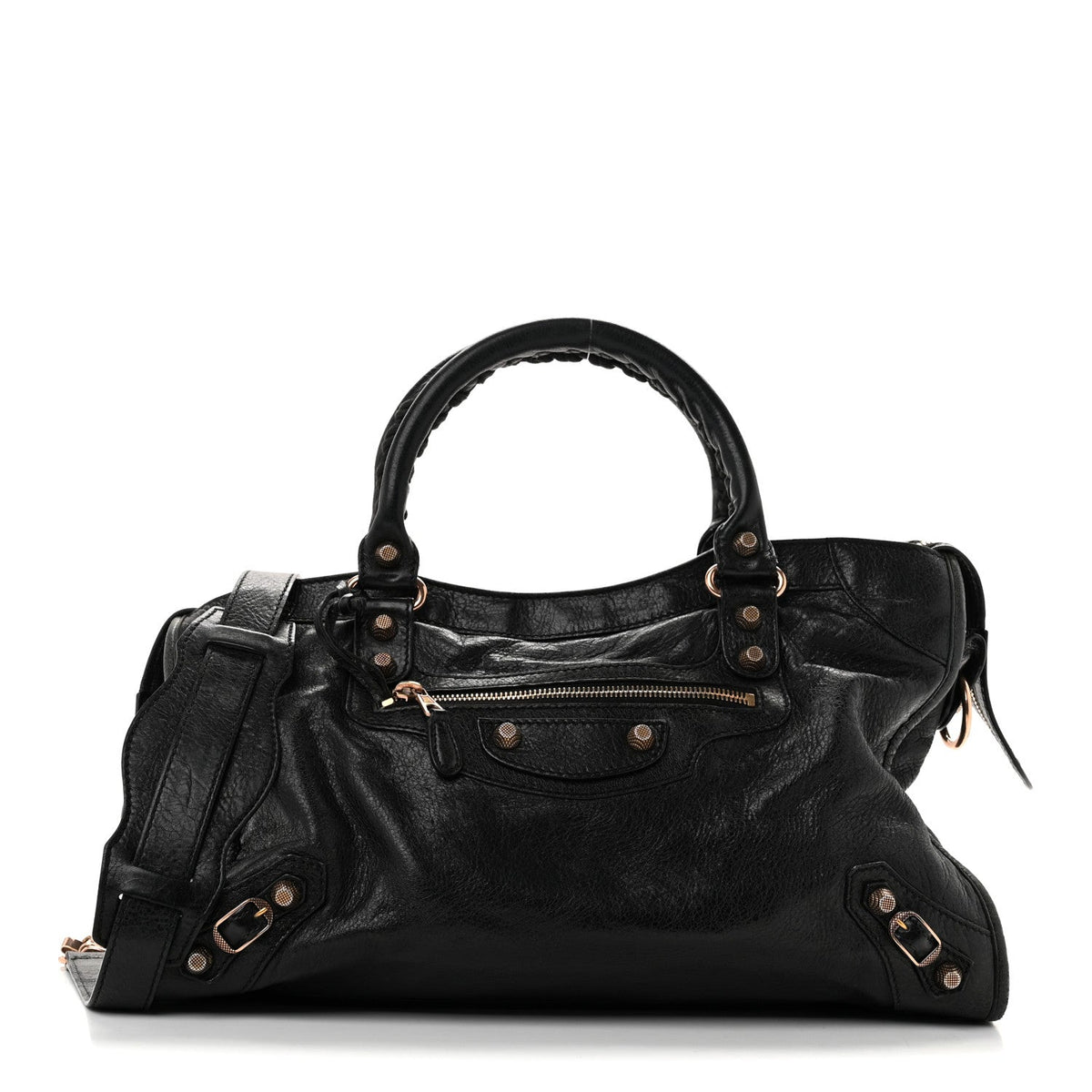 Agneau Giant 12 Rose Gold Hardware City Black