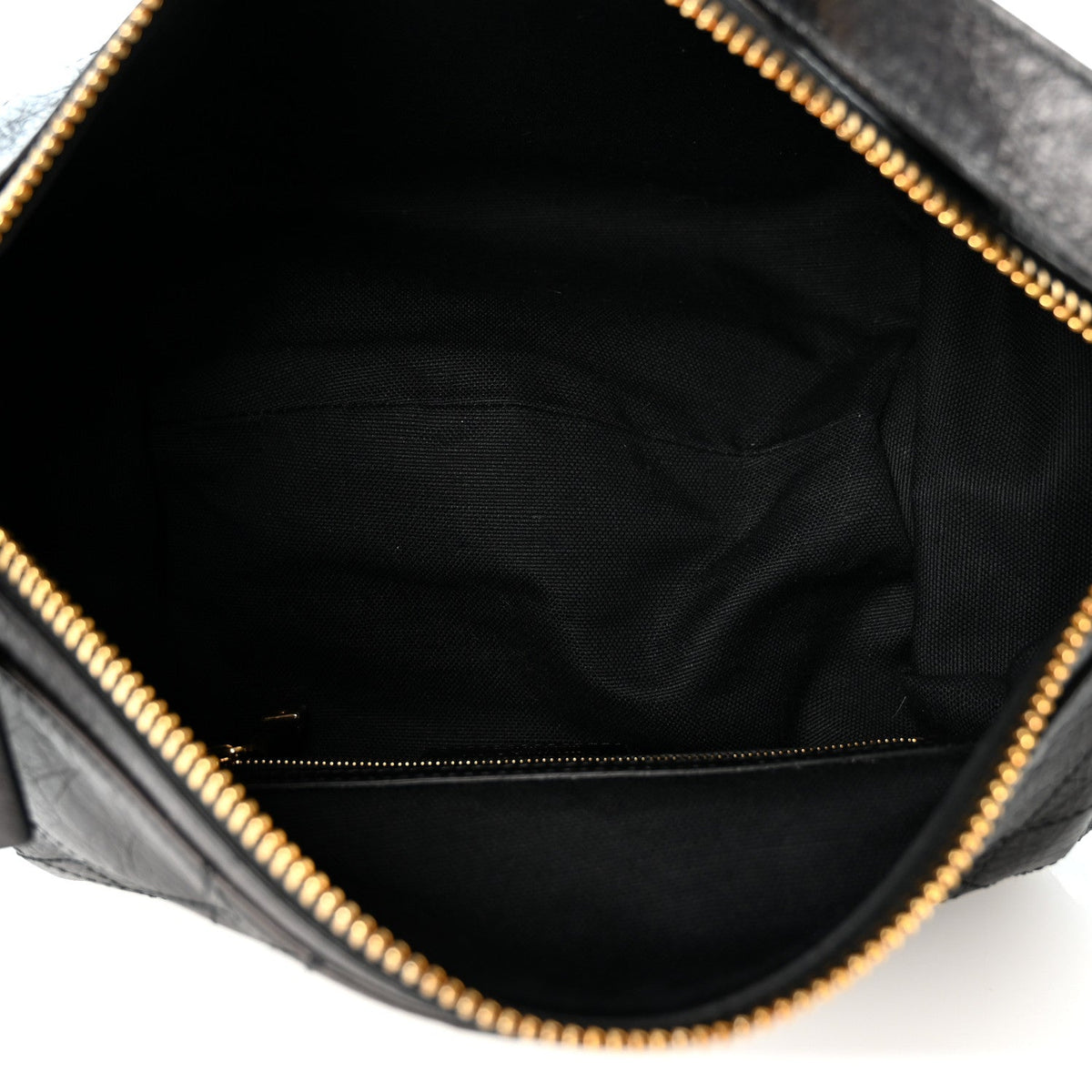 Crinkled Calfskin Macrocannage Small D-Journey Bag Black