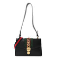 Calfskin Small Sylvie Shoulder Bag Black