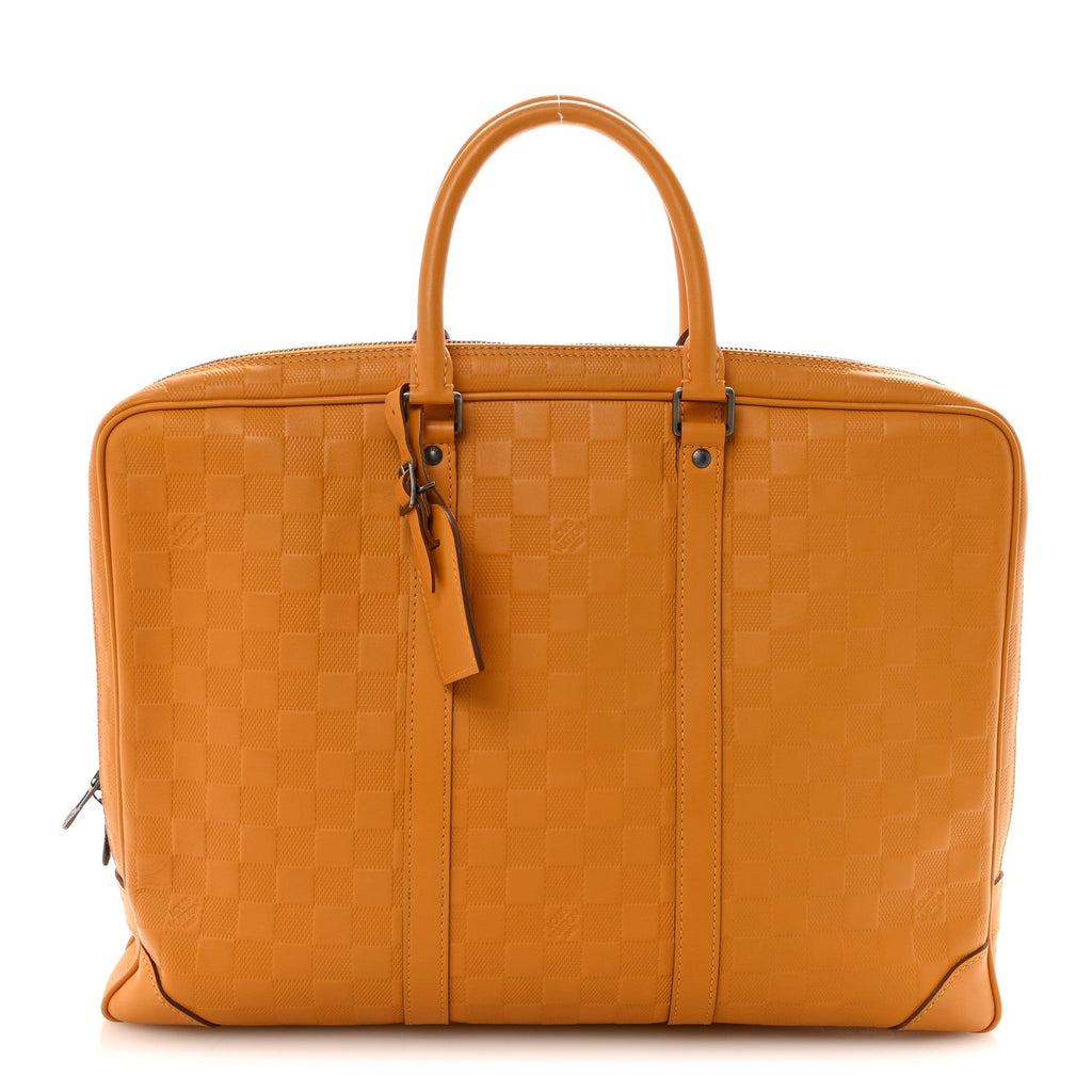 Damier Infini Porte-Documents Voyage Jaune