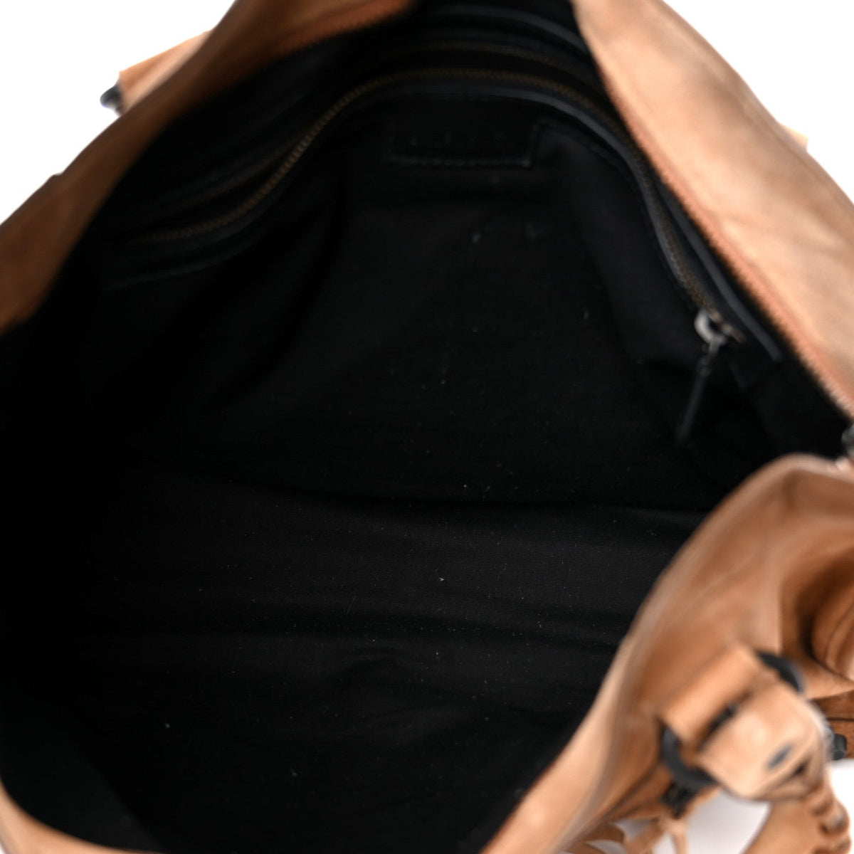 Waxed Suede Calfskin Classic Hardware Medium Le City Camel