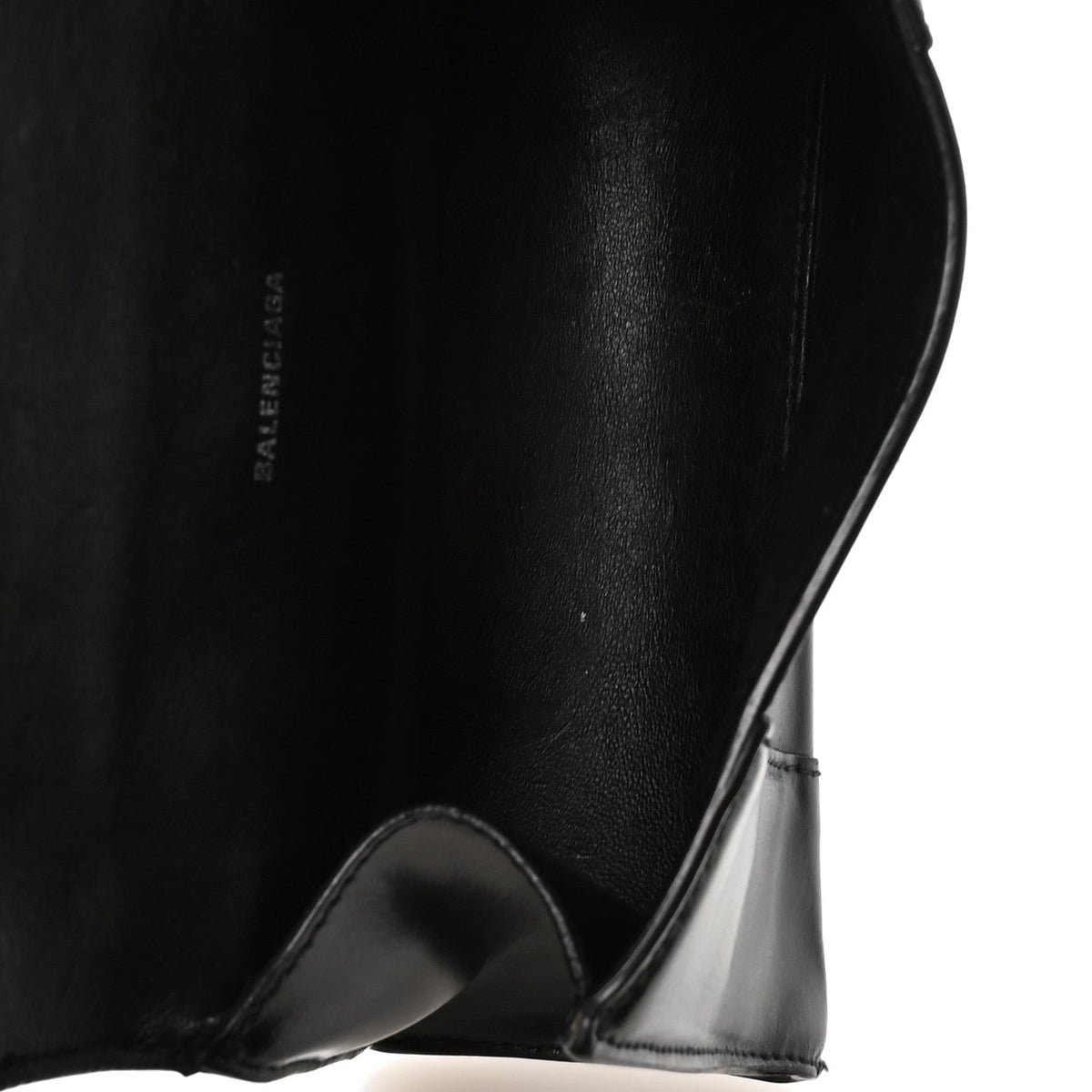 Box Calfskin Graffiti Logo Hourglass Top Handle Bag XS Black Silver