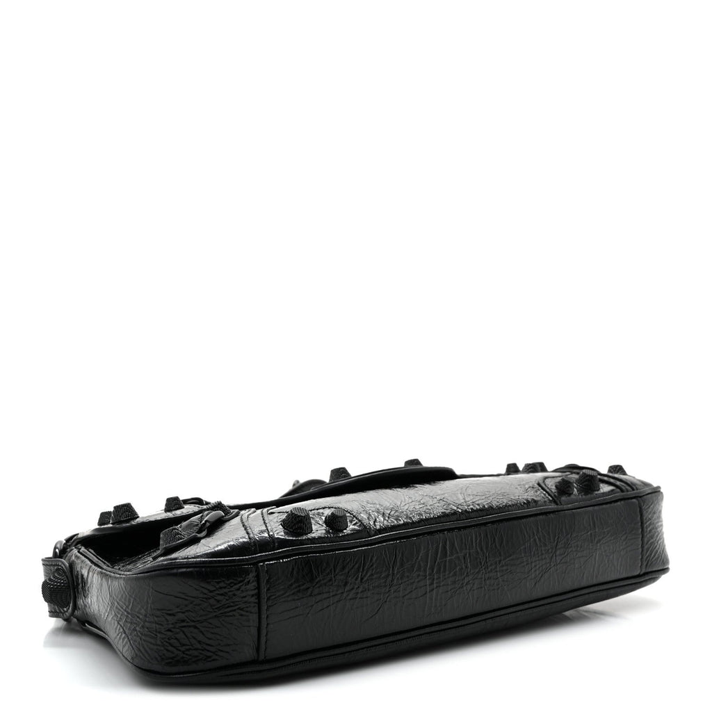Agneau Arena Monochrome Small Le Cagole Sling Bag Black