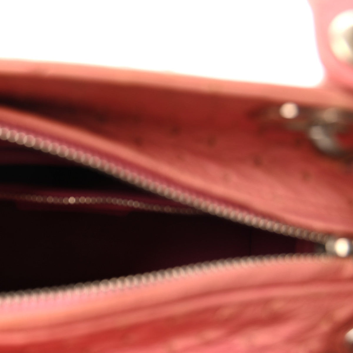 Ostrich Medium Lady Dior Pink