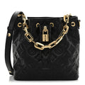 Lambskin Embossed Monogram Coussin Bucket Black
