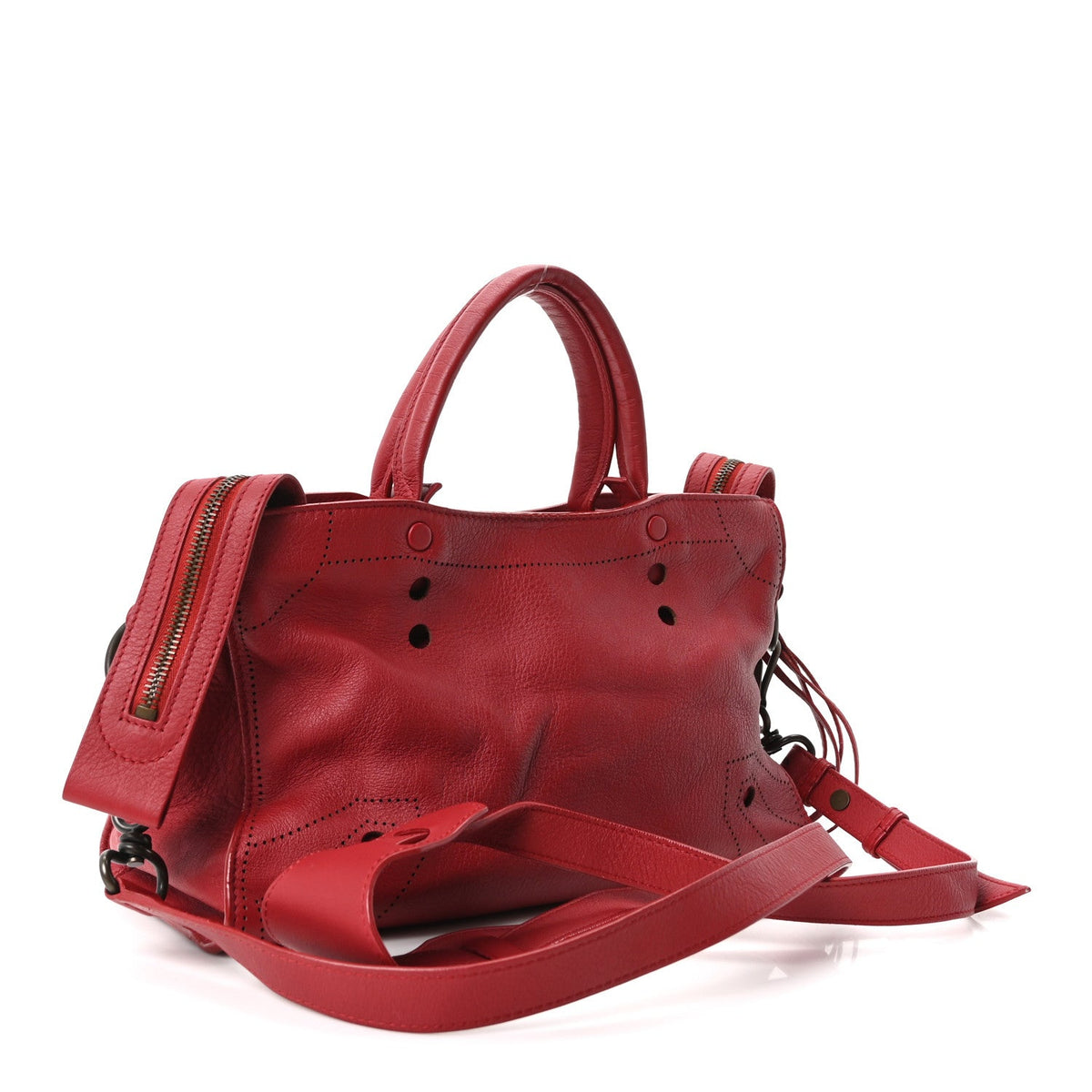 Veau Soyeux Perforated Blackout Hardware S City Rouge Groseille