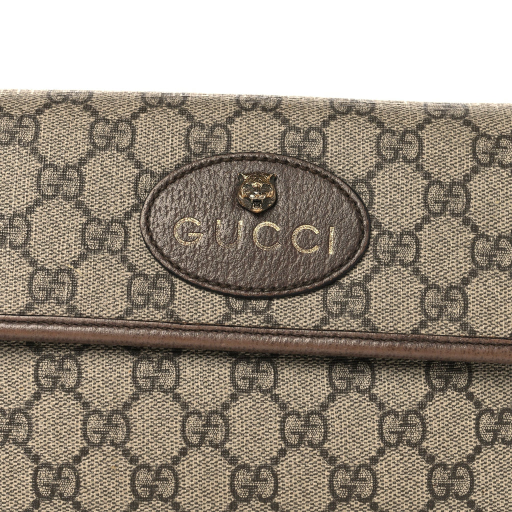 GG Supreme Monogram Neo Vintage Web Belt Bag Brown