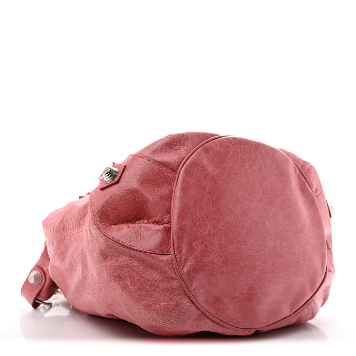 Agneau Giant 21 Silver Hardware Pompon Framboise