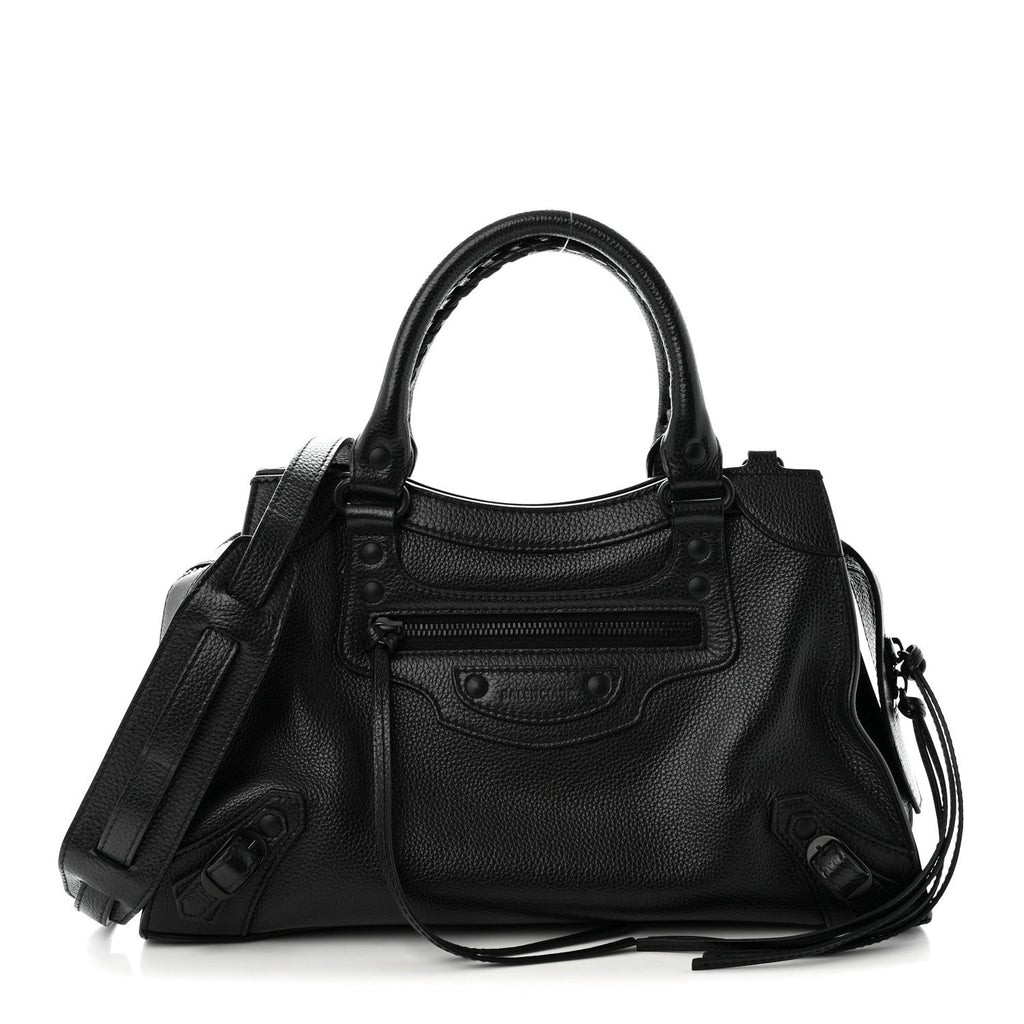 Grained Calfskin Neo Classic Black Hardware S City Black