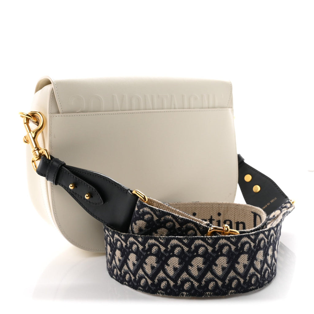 Box Calfskin Large Bobby Flap White