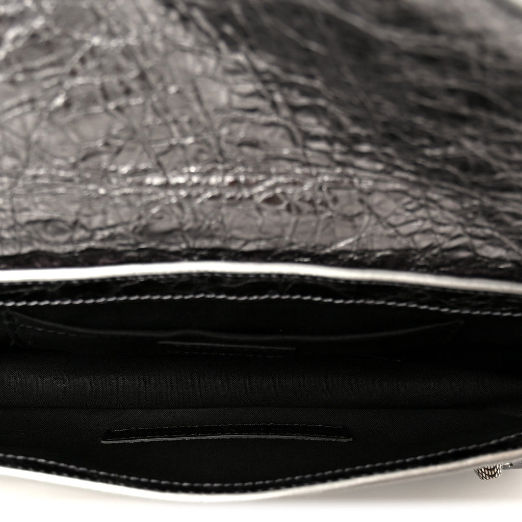 Metallic Agneau Arena Small Le Cagole Sling Bag Silver