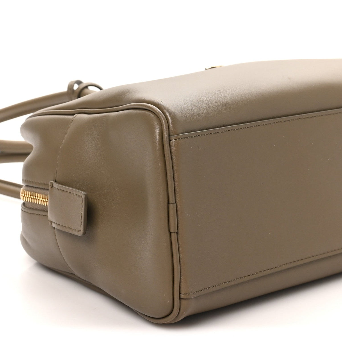 Calfskin Large Perfect Bowling Bag Dark Khaki