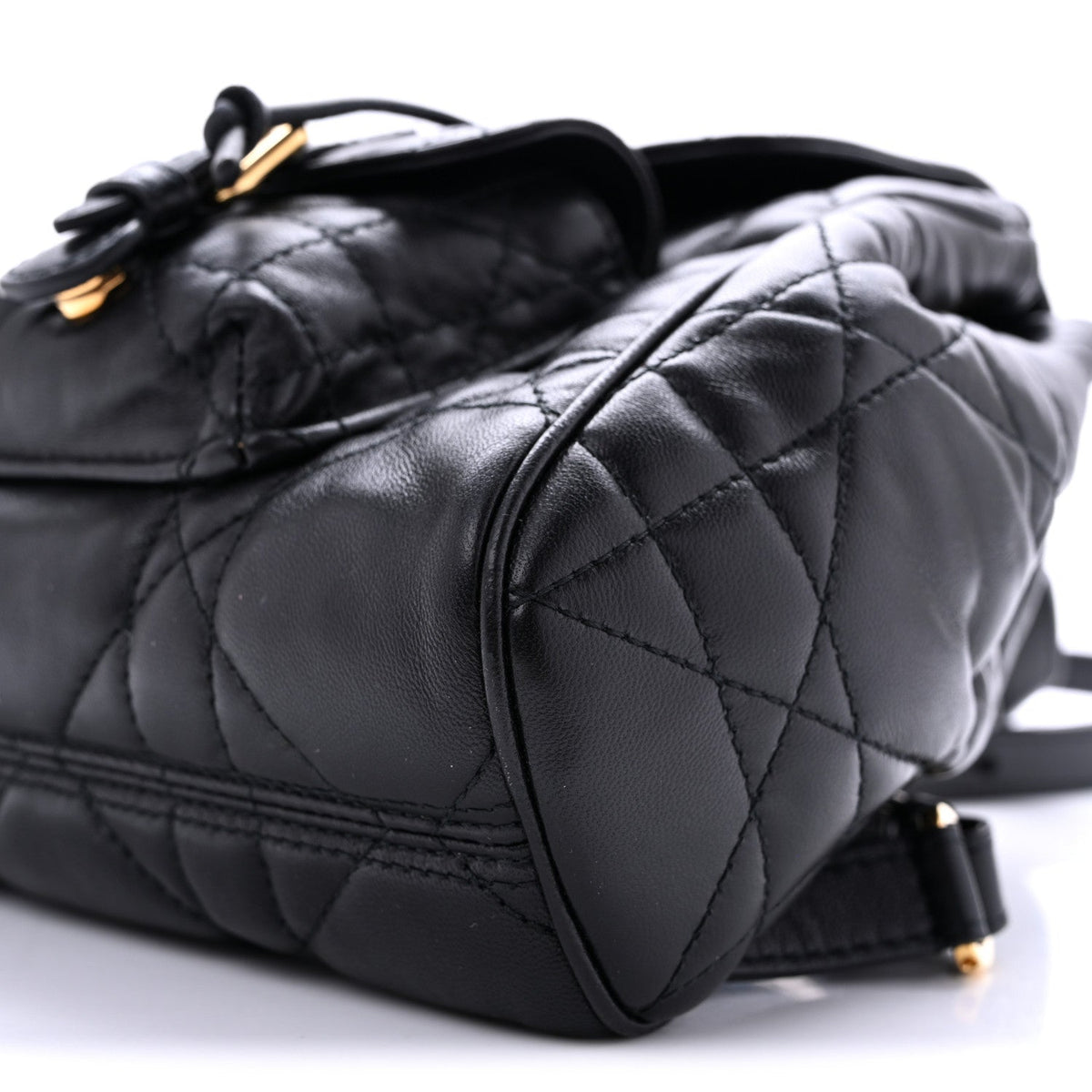 Lambskin Macrocannage Small Caro Backpack Black
