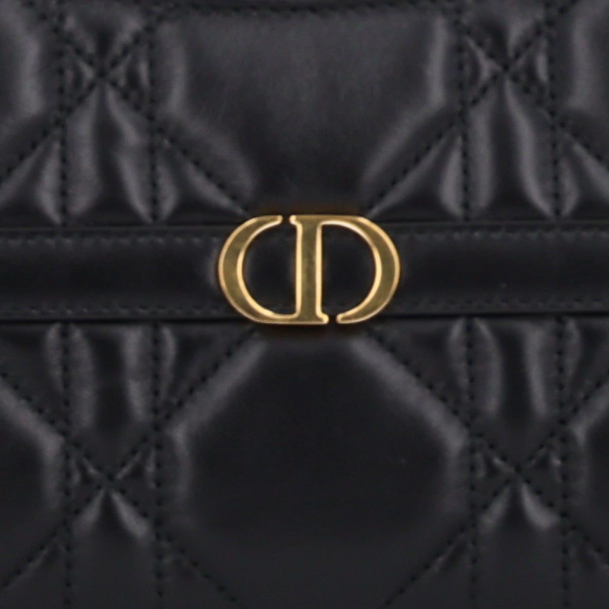 Calfskin Macrocannage Miss Caro Mini Hobo Bag Black