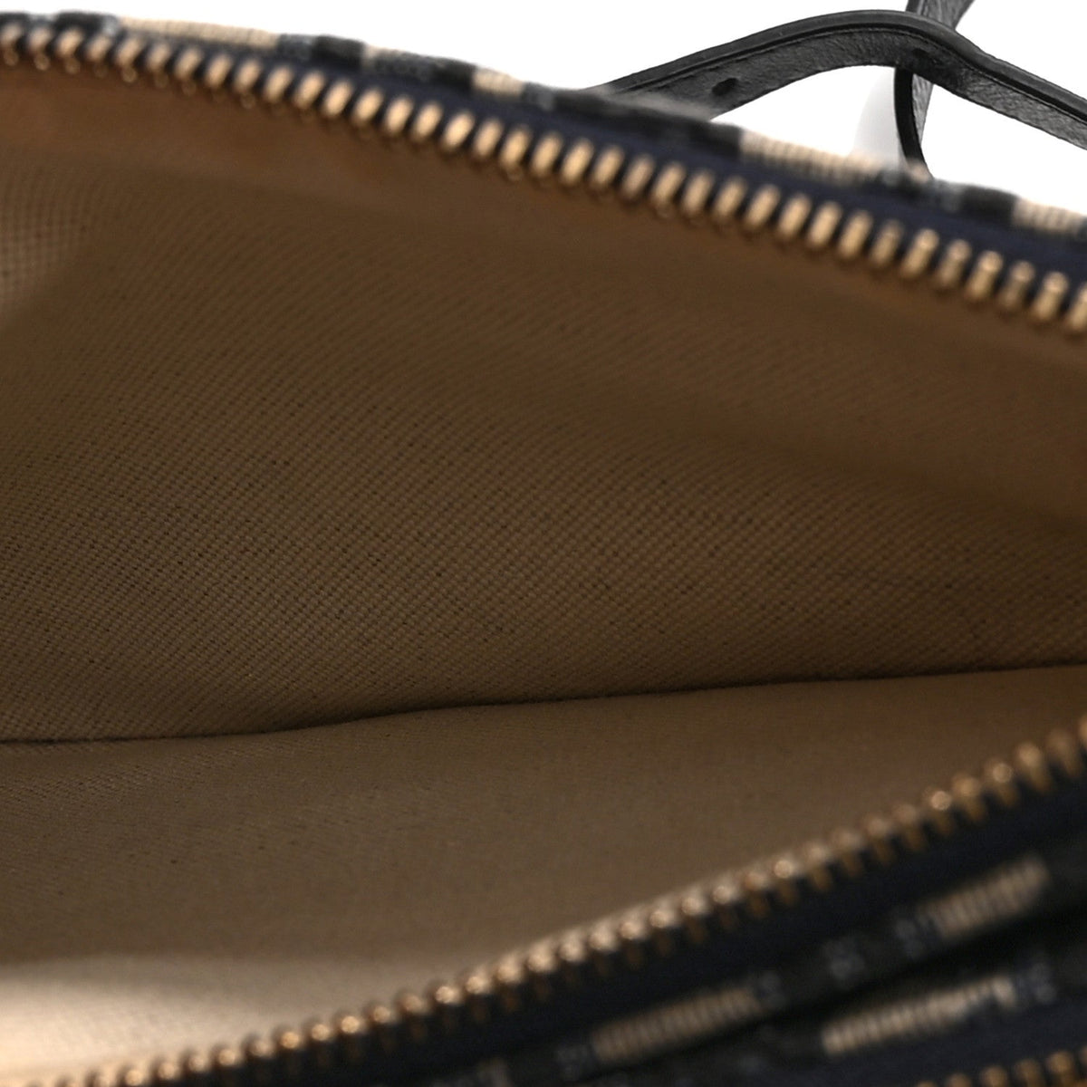 Oblique Saddle Pouch With Strap Navy Blue