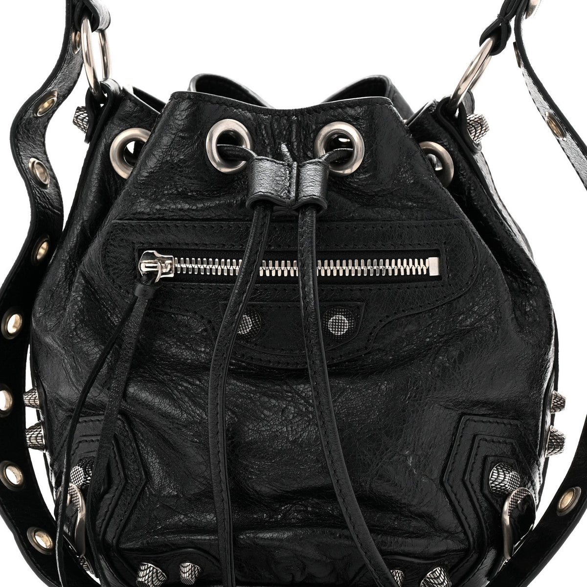 Agneau Arena Le Cagole Bucket Bag XS Black