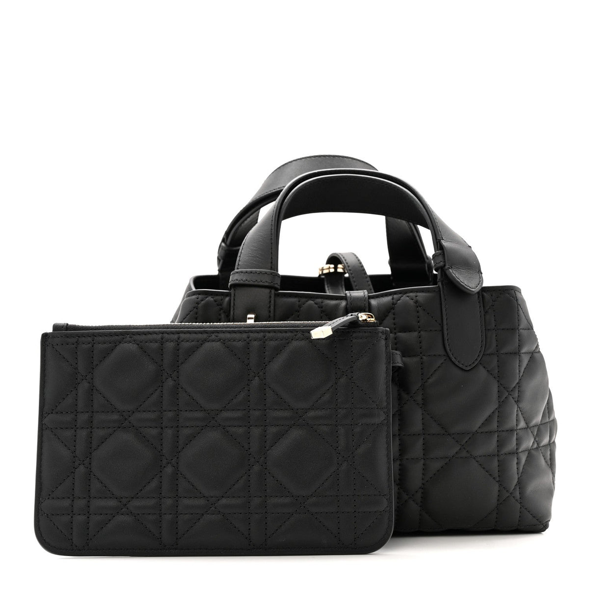 Calfskin Macrocannage Small Toujours  Black