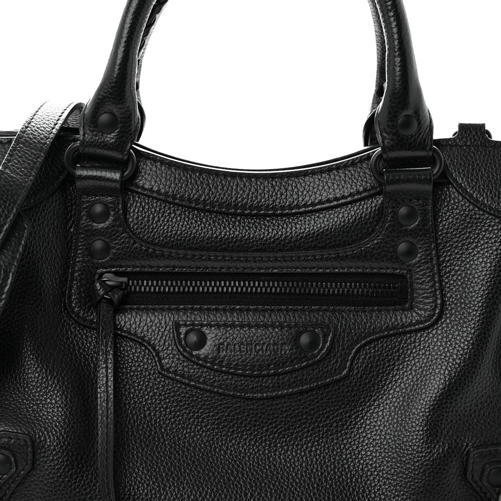 Grained Calfskin Neo Classic Black Hardware S City Black