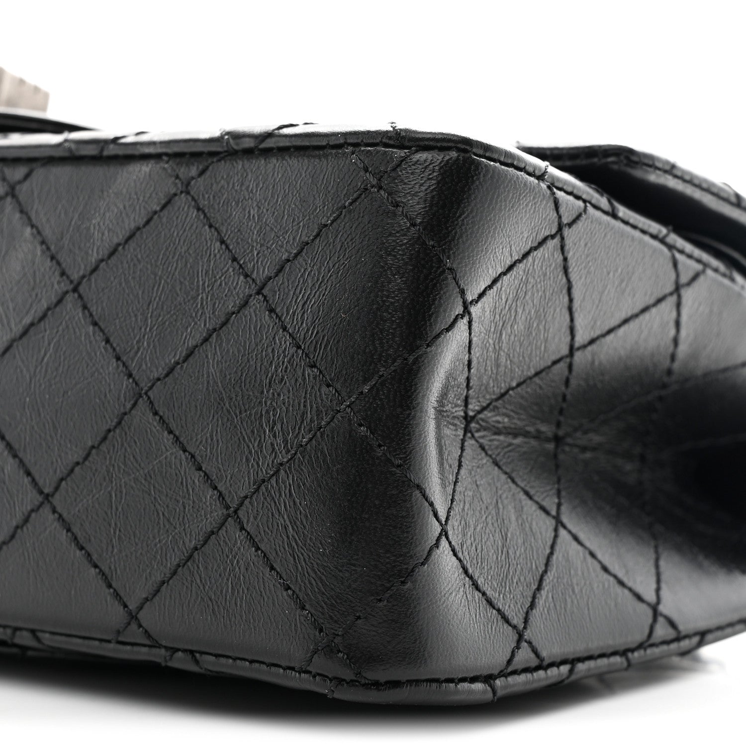 Aged Calfskin Quilted 2.55 Reissue 225 Flap Black