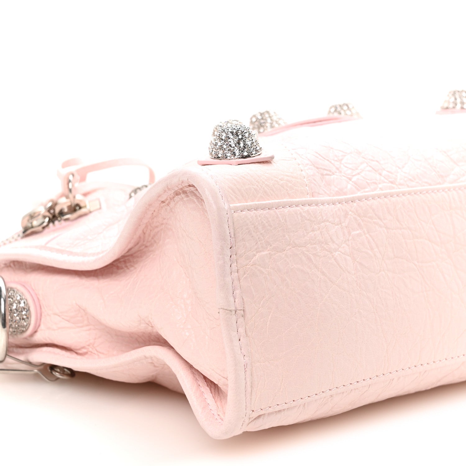 Agneau Arena Giant Rhinestone Hardware Small Le City Petal Pink