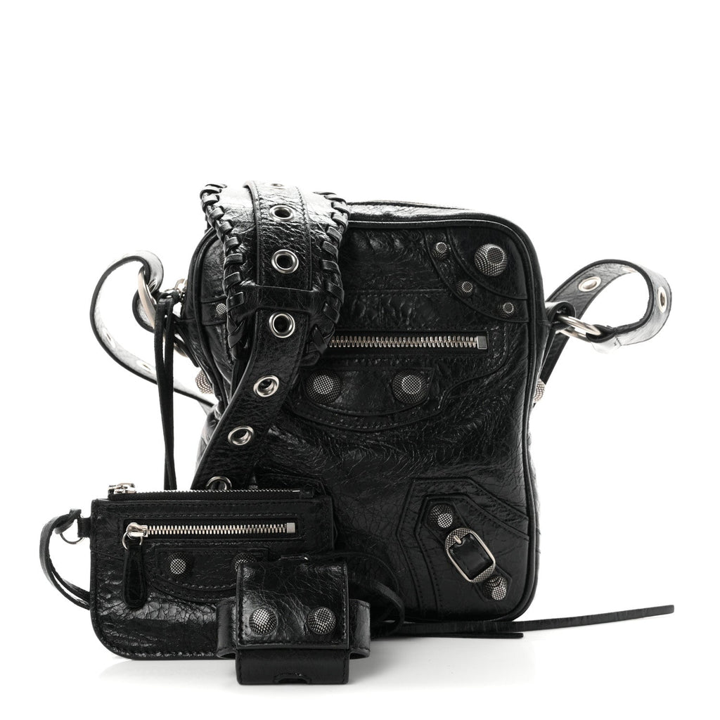 Agneau Arena Le Cagole Crossbody Bag Black