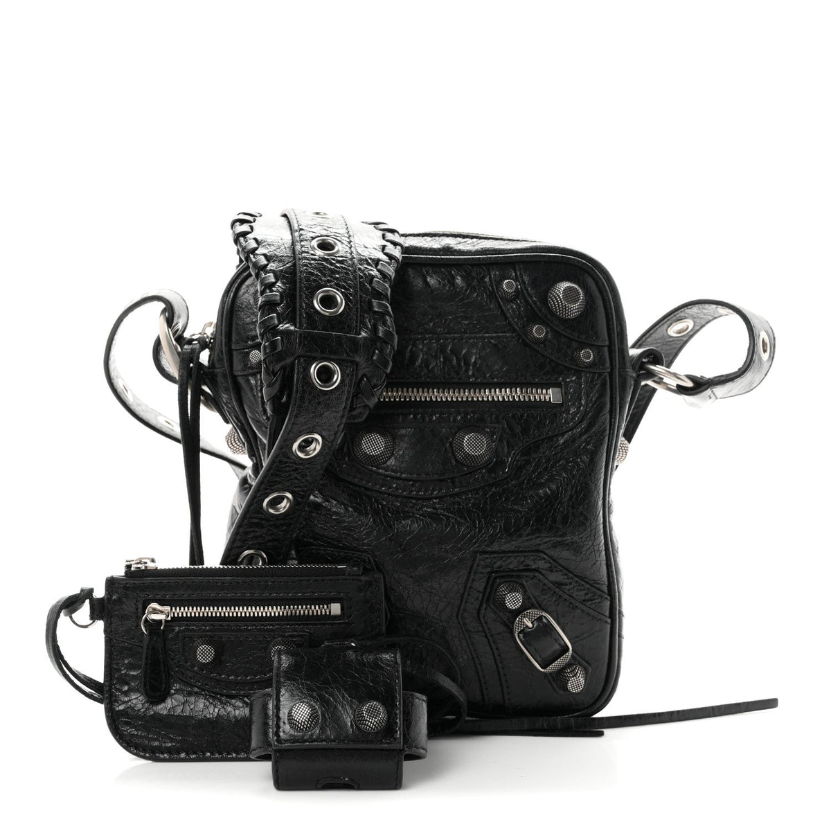 Agneau Arena Le Cagole Crossbody Bag Black