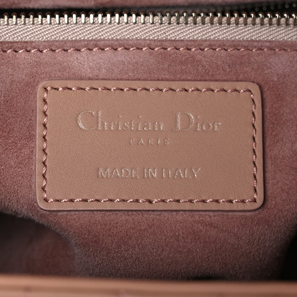 Ultra Matte Calfskin Cannage Medium Lady Dior Beige