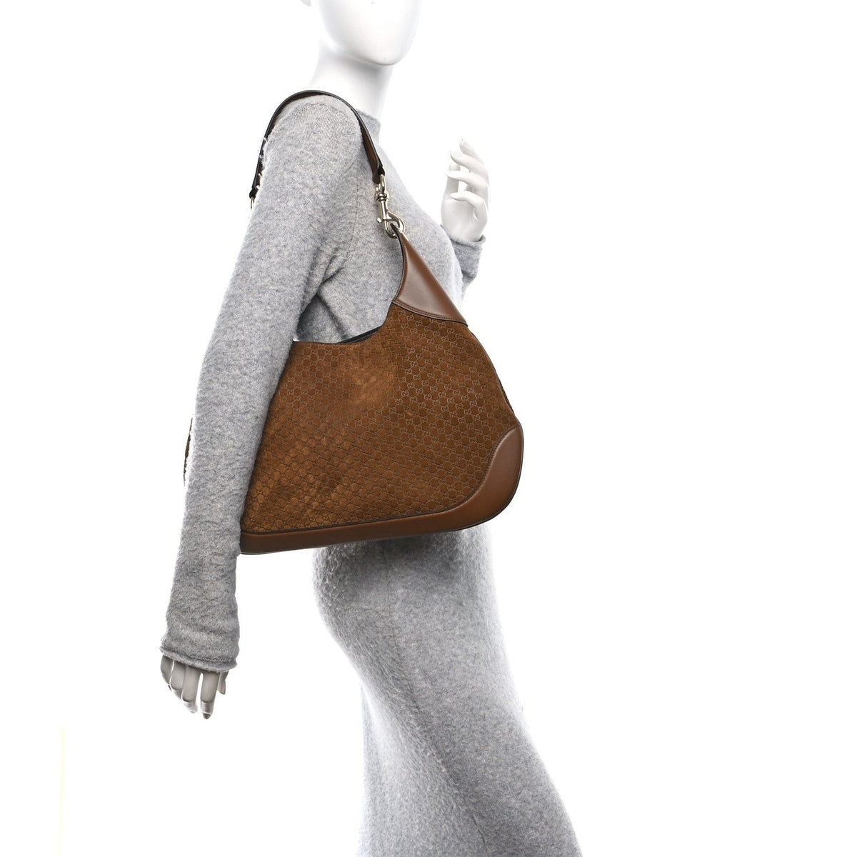 Suede Micro GG Medium B Shoulder Bag Brown