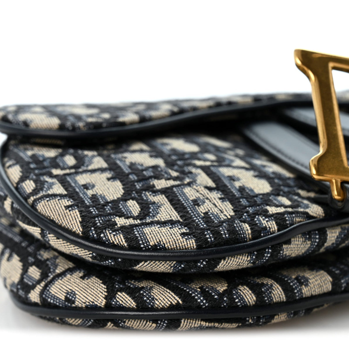 Oblique Mini Saddle Bag With Strap Blue