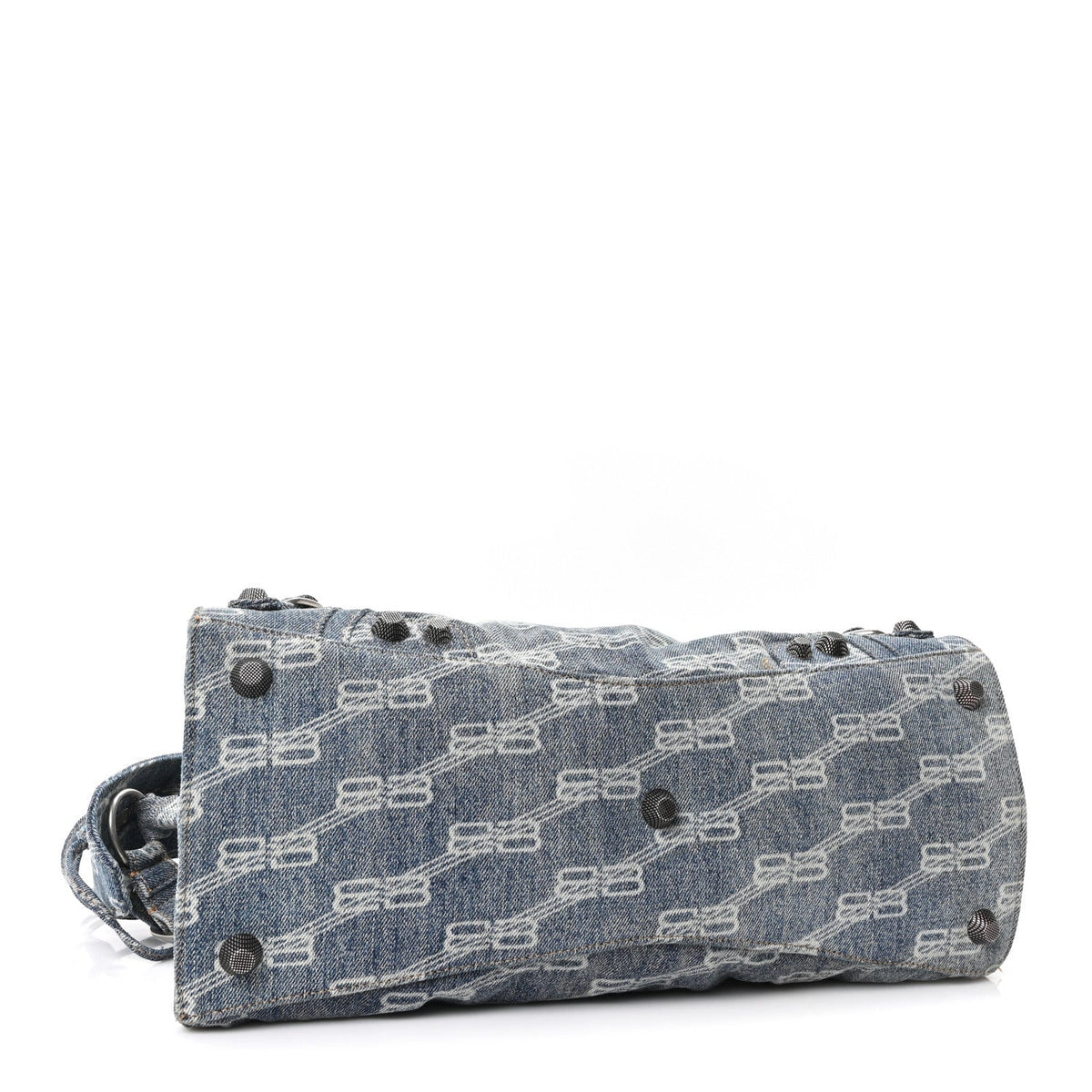 Denim BB Monogram Neo Cagole City Handbag Blue