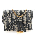 Oblique Nano Saddle Chain Pouch Blue
