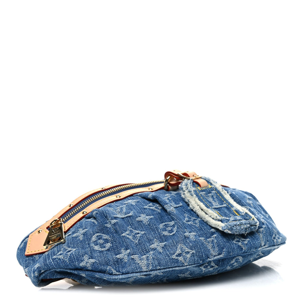 Monogram Denim High Rise Bumbag Blue