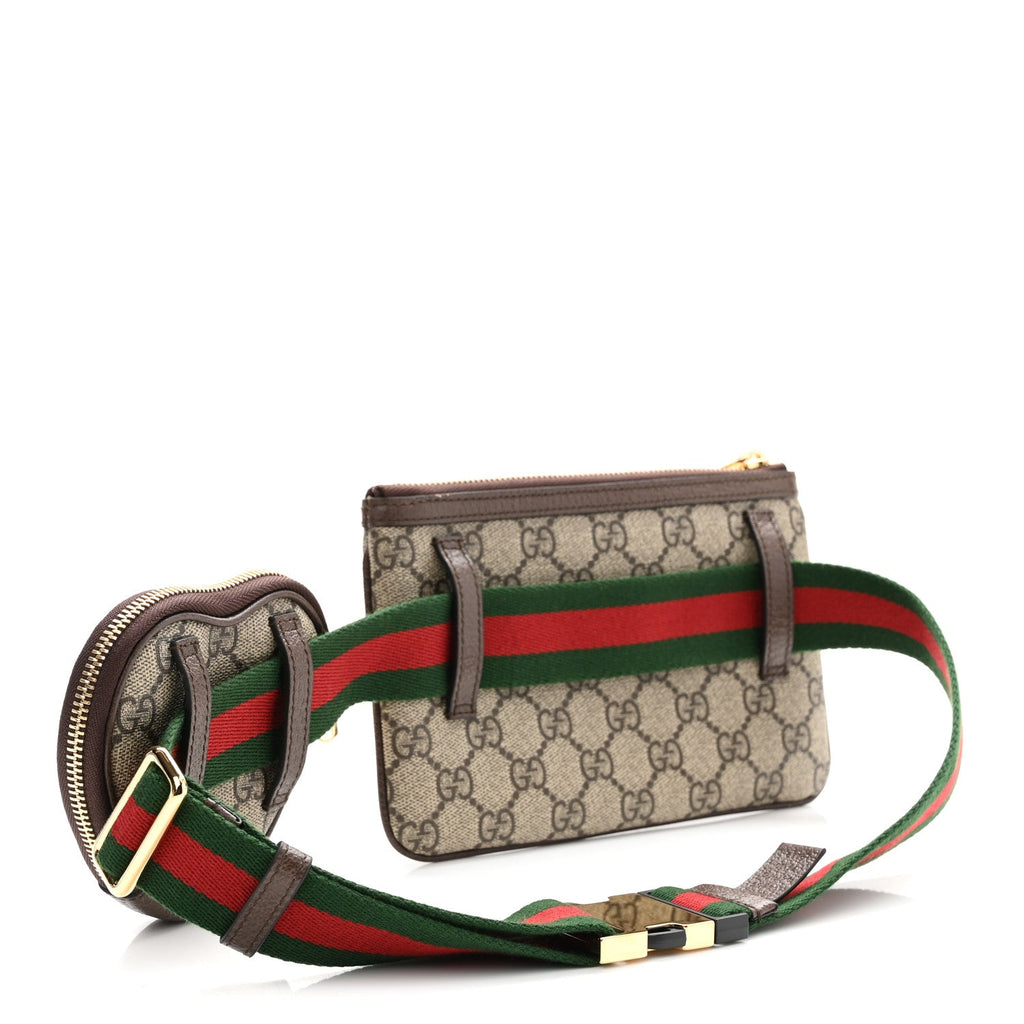 GG Supreme Monogram Web Ophidia Utility Belt Bag 75 30 Beige Ebony New Acero