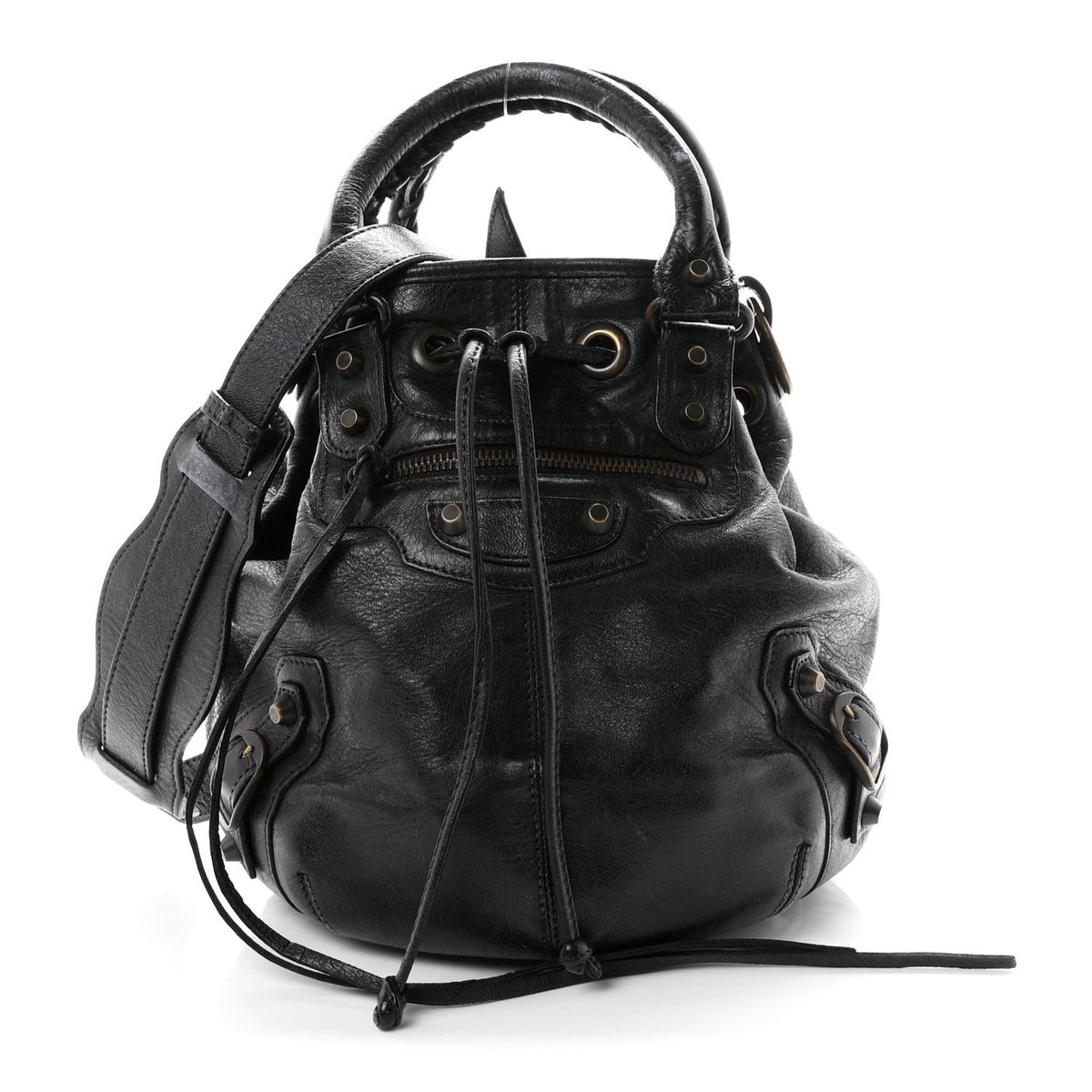 Agneau Classic Hardware Mini Pompon Dark Night