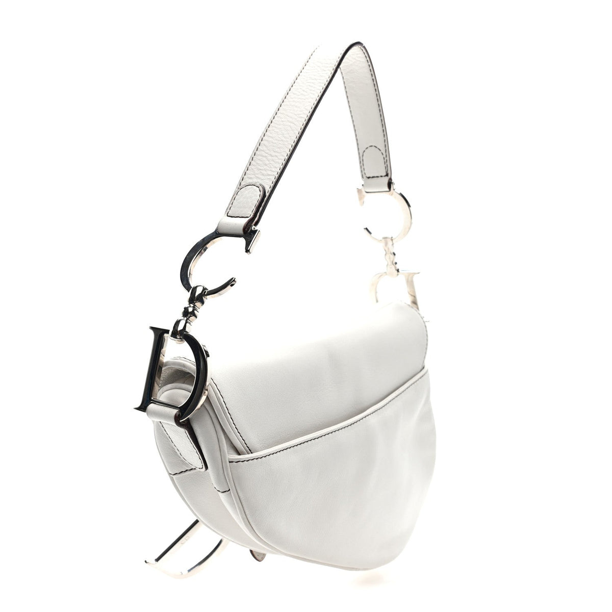 Calfskin Saddle Bag White