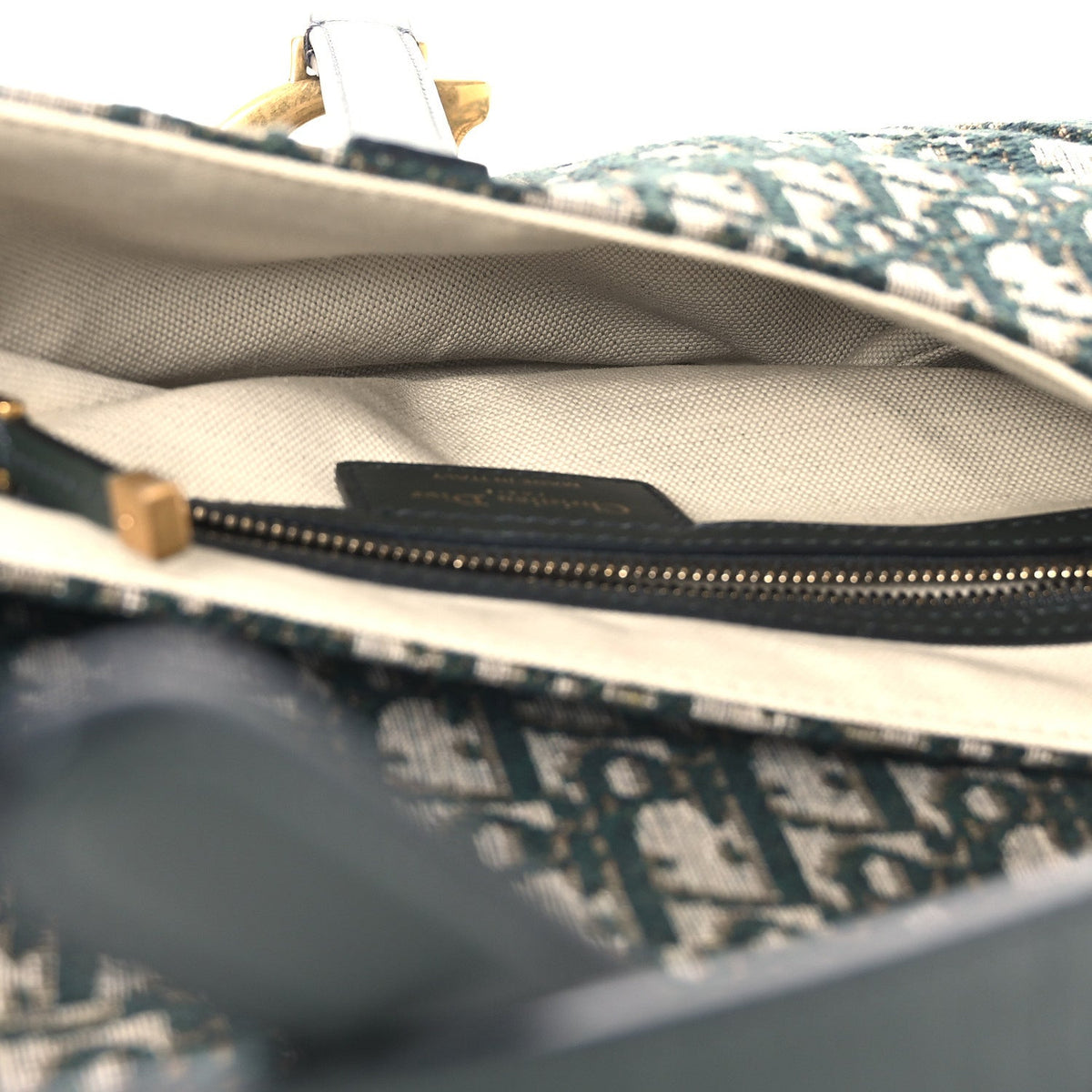 Oblique Saddle Bag Green