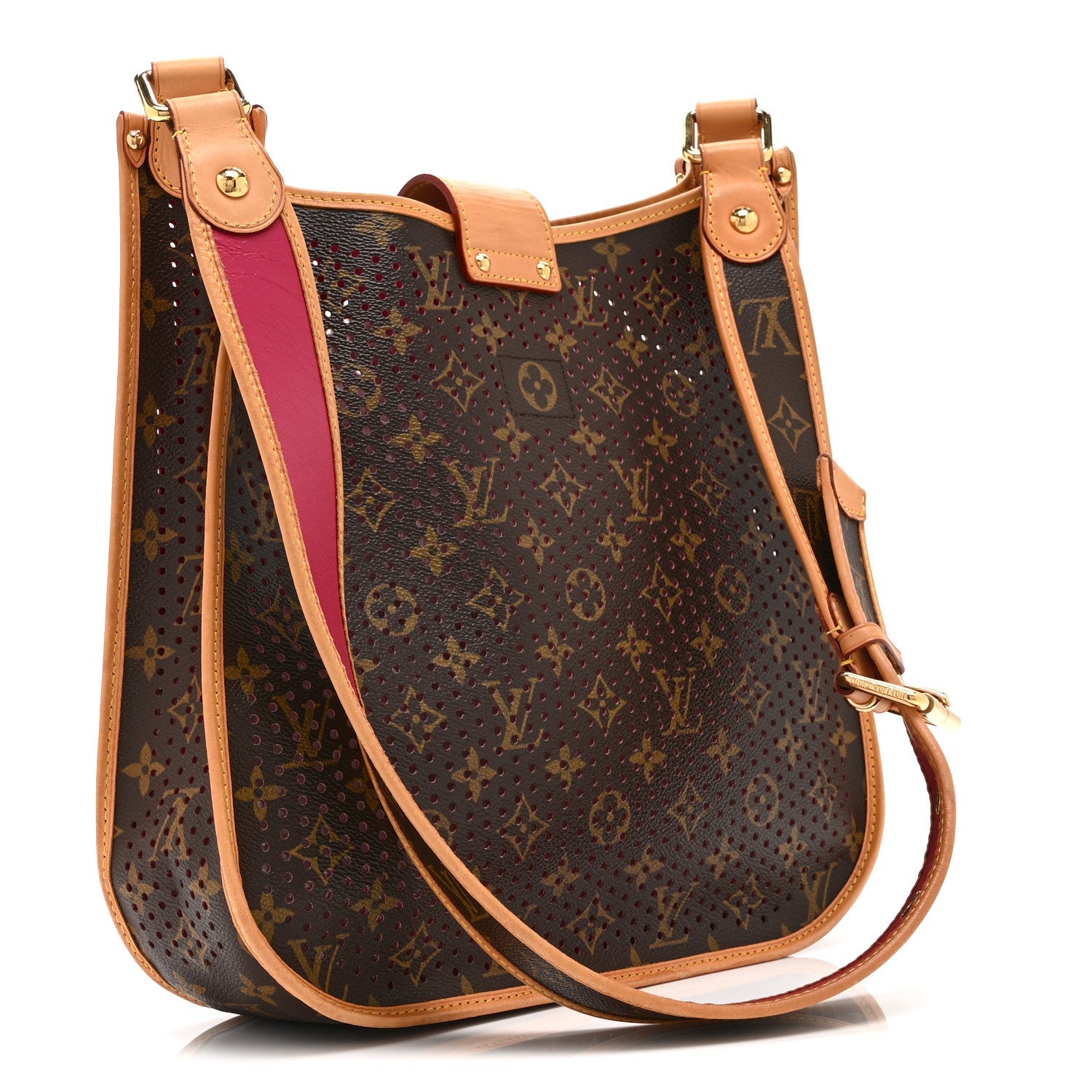 Monogram Perforated Musette Fuchsia