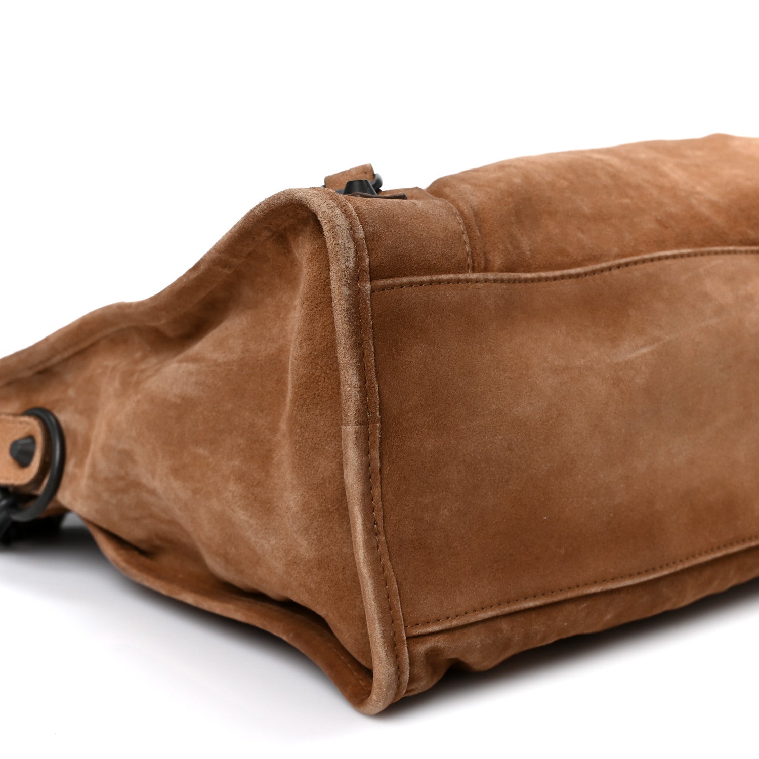 Waxed Suede Calfskin Classic Hardware Medium Le City Camel